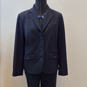 2 pc Eddie Bauer Navy Blue Blazer Professional Suit Jacket
